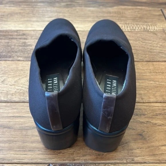 Stuart Weitzman Brown Stretch Nylon Loafers Platform Women's Size 8.5 - Picture 8 of 12
